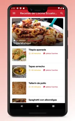 Ecuadorian Recipes - Food App android App screenshot 2